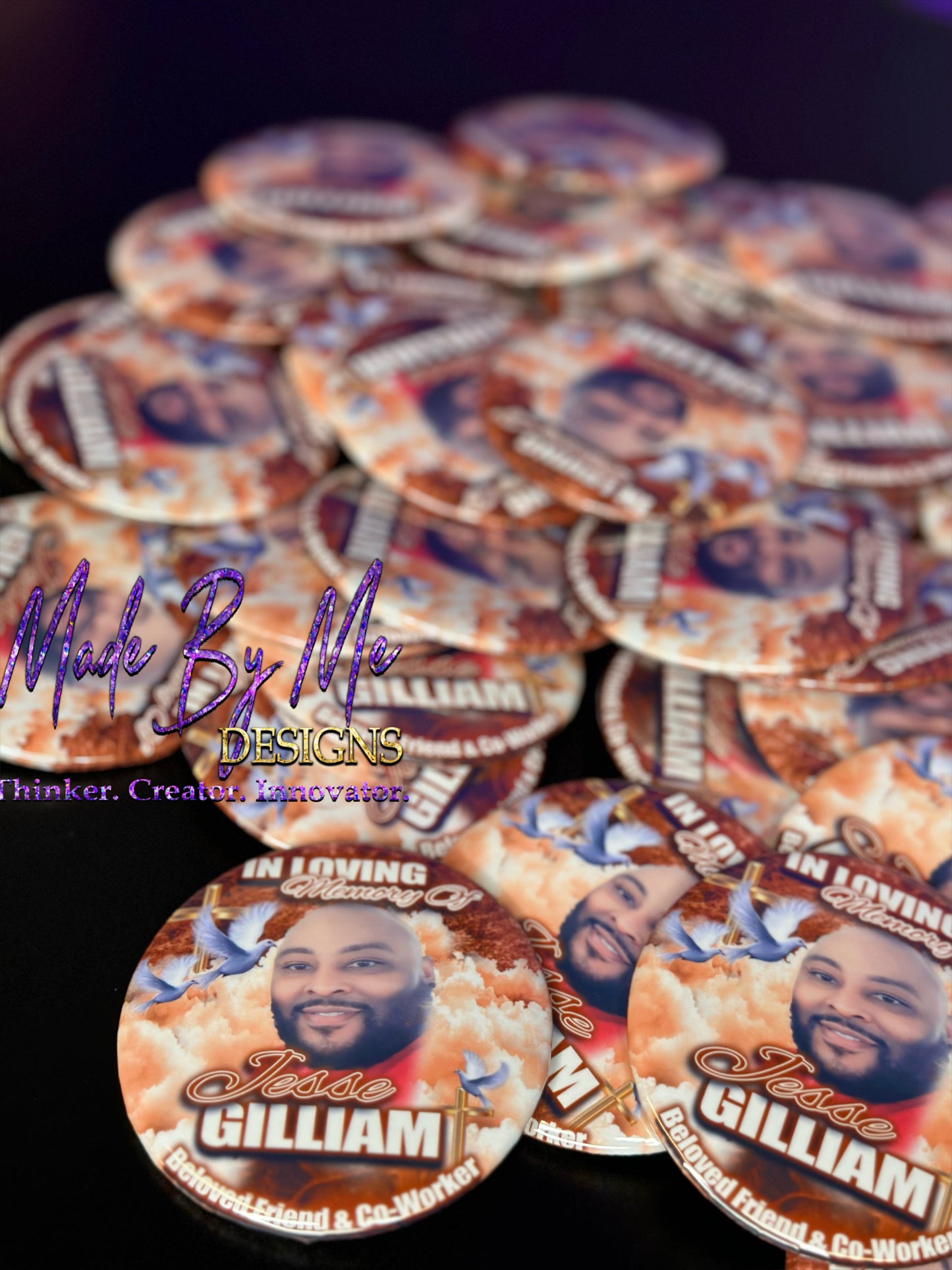 Memorial Buttons ***MINIMUM OF 12 ***